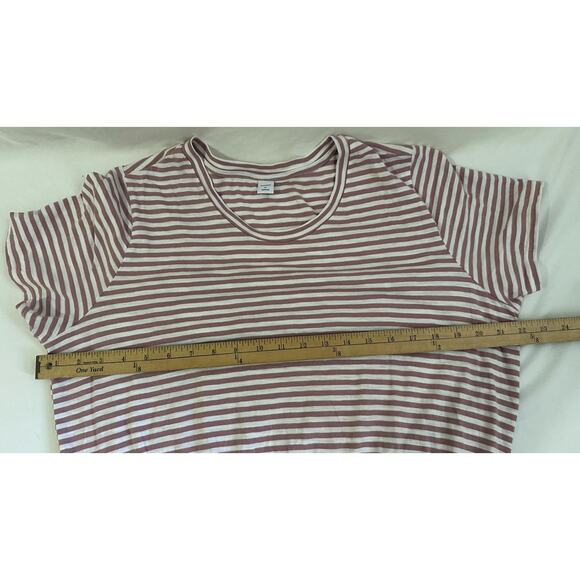 Old Navy XL Elastic Waist Defined Striped Short Sleeve Casual Cotton Dress - Picture 4 of 7